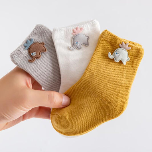 Le trio de chaussettes animaux pour nouveau-né